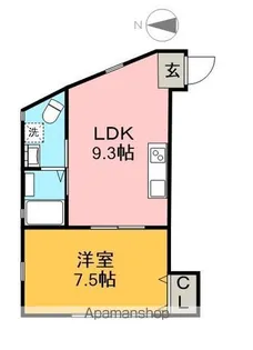カーサブライト山手【2階】の間取り
