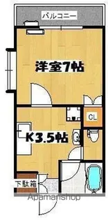 パークハイツ上園【4階】の間取り