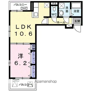 クオーレⅢ【3階】の間取り