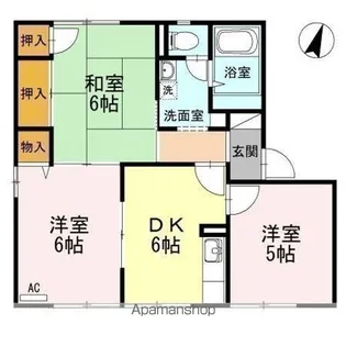 フレグランス上ノ山 B棟【1階】の間取り