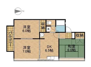 ハイツアムールA【2階】の間取り