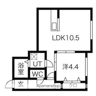 EAST BLUE【1階】の間取り