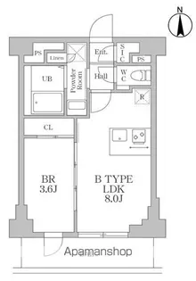 ルネサンスコート東新宿【3階】の間取り