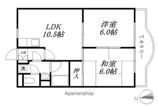 シャルム柳川【102号室】の間取り
