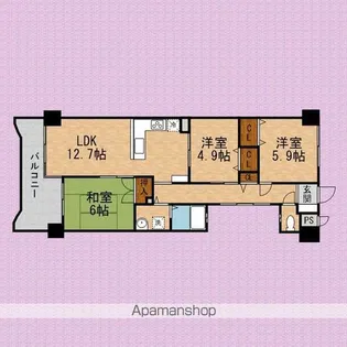 レクセルコスモ【2階】の間取り