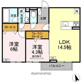 TORISIA加納南陽【2階】の間取り