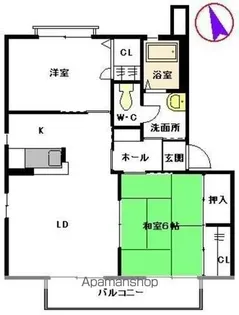 ビーチ・ヒルD棟【2階】の間取り