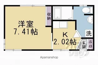 フラット清水【201号室】の間取り