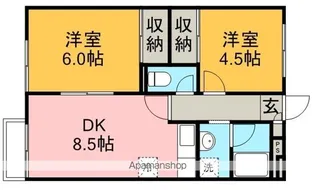 2DKの間取り画像