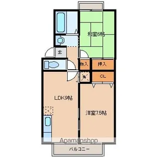 ベルパークK【2階】の間取り
