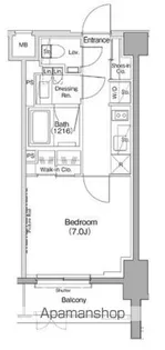 ザ・パークハビオ神泉【1階】の間取り