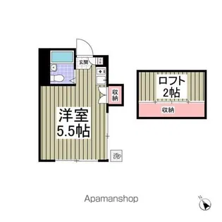 ハイム西調布【102号室】の間取り