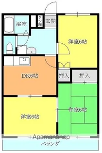 メゾン旭ヶ丘【205号室】の間取り