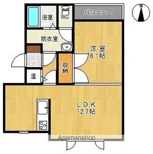 SALLA白樺【101号室】の間取り