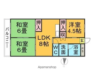 中村第13ビル【702号室】の間取り
