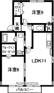 コージーコート【1階】の間取り
