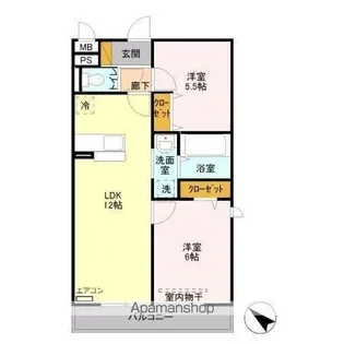 ヘリオス吉川美南 アプロディーテ【2階】の間取り