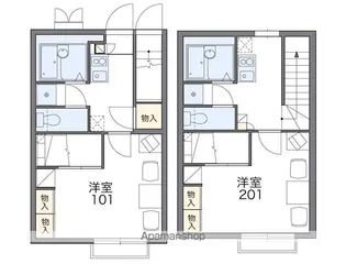 レオパレスコンフォート山手A【1階】の間取り