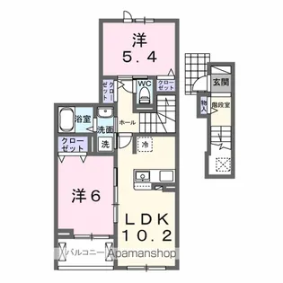ホグワーツA【2階】の間取り