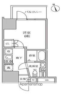 レジディア蒲田Ⅳ【4階】の間取り