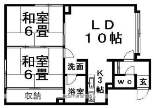 メゾンエステート真栄【202号室】の間取り