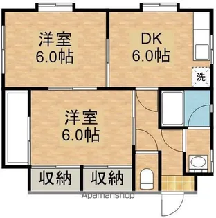 サンライズマンション寿【2階】の間取り