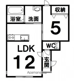 フォレスト新町Ⅱ【203号室】の間取り