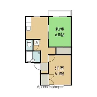 グリーンヒルハイツ【203号室】の間取り