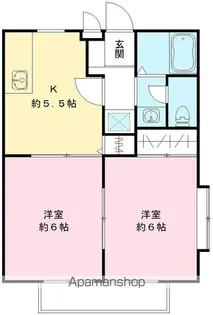 サウザンハイツ【201号室号室】の間取り