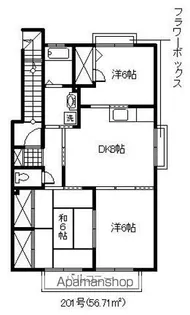 ミラベル弐番館【2階】の間取り