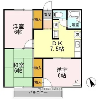 リビエールアン B棟【2階】の間取り