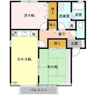 ロイヤルガーデンM A/B【2階】の間取り