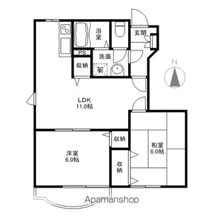 サニーハートⅡ【1階】の間取り