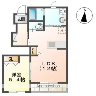 CALME BONHEURⅠ【1階】の間取り