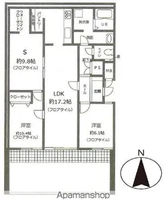 ライオンズマンション虹ケ丘 E棟【1階】の間取り