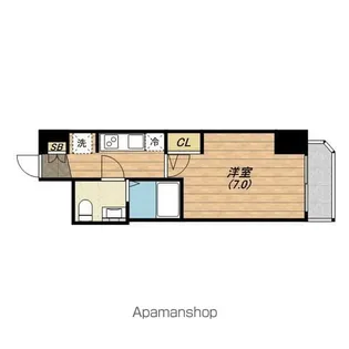 ラシュレエグゼ天王寺【6階】の間取り