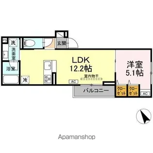 ドムスクレスト共和【3階】の間取り
