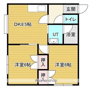 サンフロンティアタウン【2階】の間取り