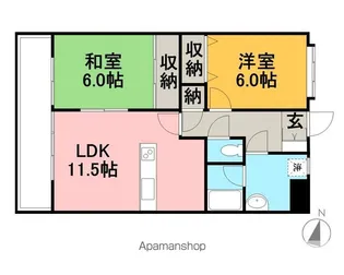 ベロウリベルタ【5階】の間取り