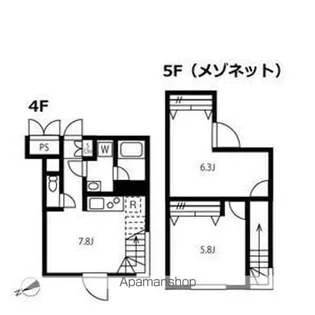 リーガランド恵比寿【4階】の間取り