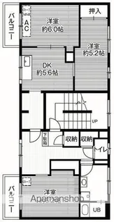 ビレッジハウス野幌11号棟【407号室】の間取り