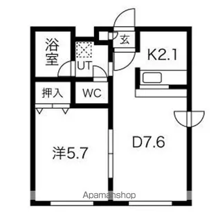植物園ハイム【403号室】の間取り
