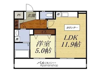 パブリックガーデンII【2階】の間取り