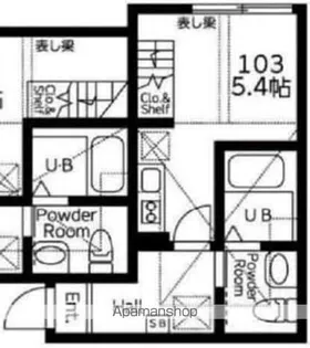 ハーミットクラブハウス京急弘明寺Ⅲ B号棟【1階】の間取り