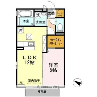フローラルセントルージュ【1階】の間取り