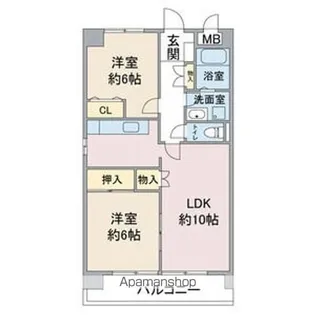 スカイアークビル【11階】の間取り