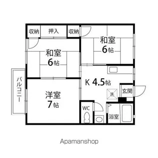 フレグランス南中山H【202号室】の間取り