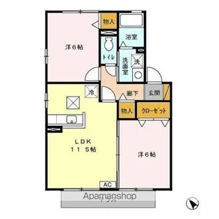 ヴィルヌープ II【1階】の間取り