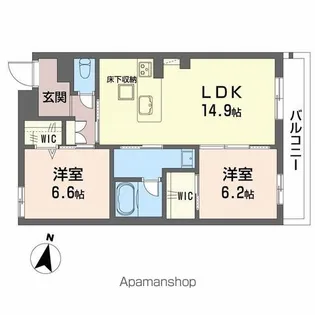 シャーメゾン セレーノ ベフ【1階】の間取り
