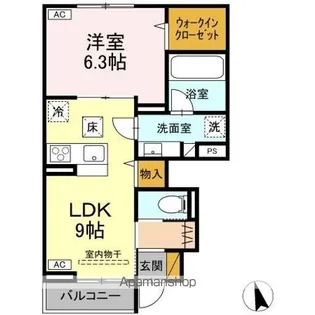 DーINVEST田宮【1階】の間取り